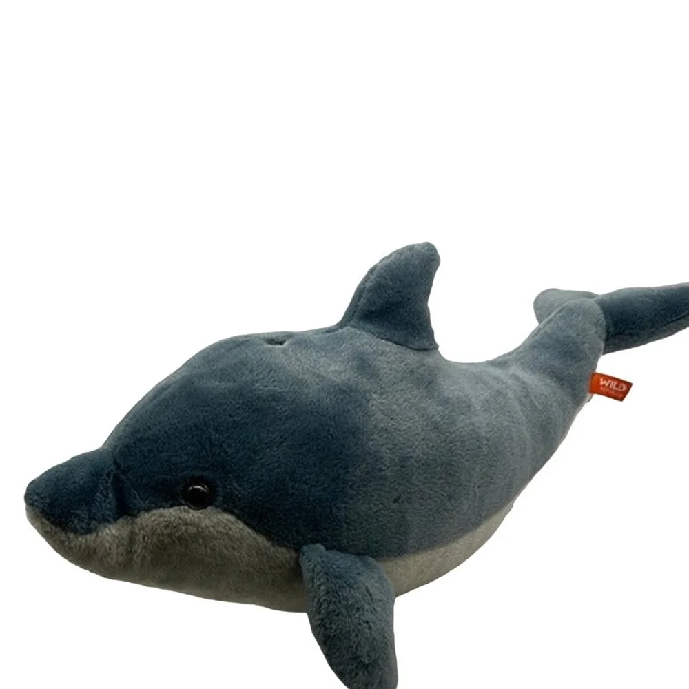 Wild Republic Dolphin Plush Stuffed Animal Ocean Sea‎ Creature Blue Grey
